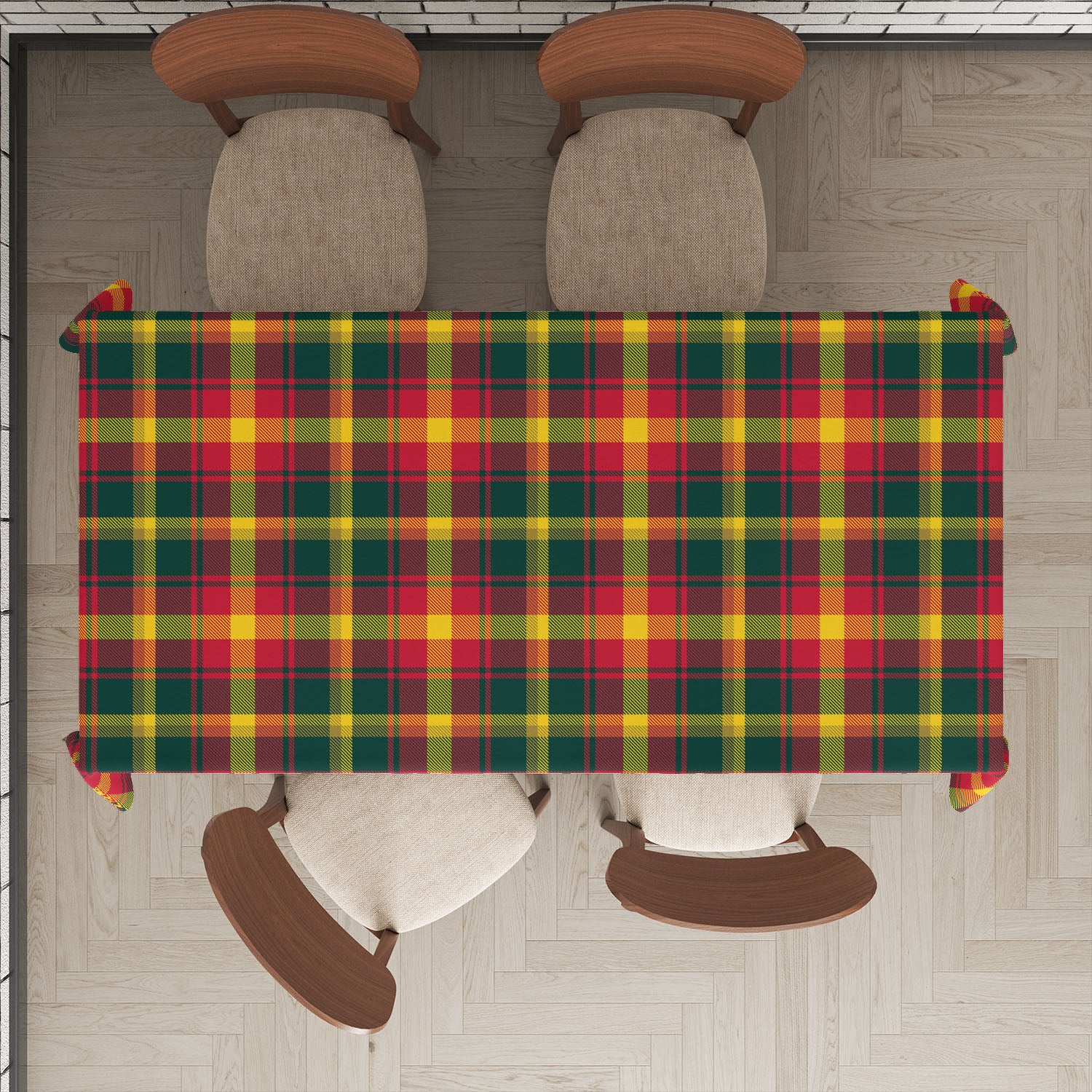 Maple Leaf Canada Tartan Tablecloth - Tartan Vibes Clothing