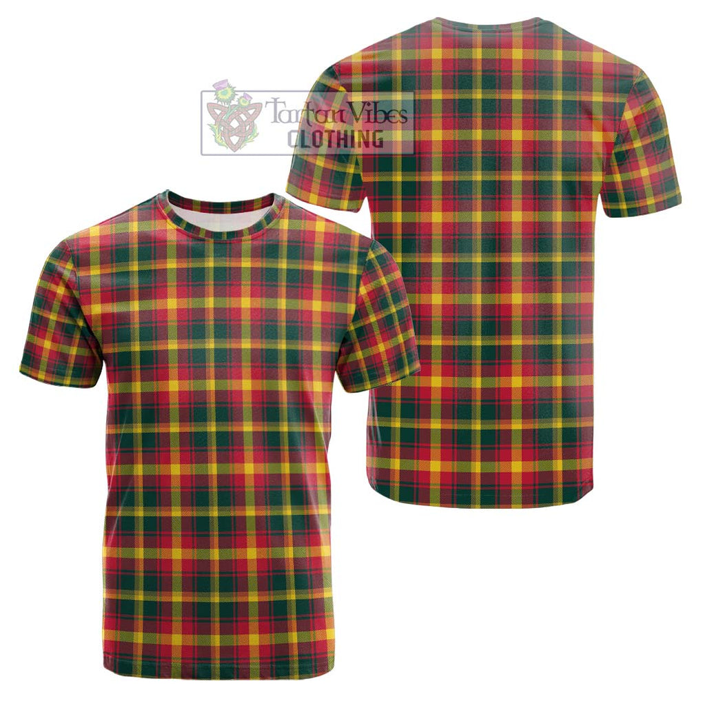 Maple Leaf Canada Tartan Cotton T-Shirt Kid's Shirt - Tartanvibesclothing Shop