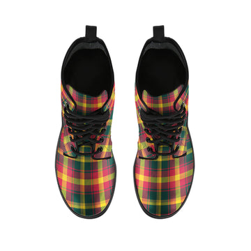Maple Leaf Canada Tartan Leather Boots