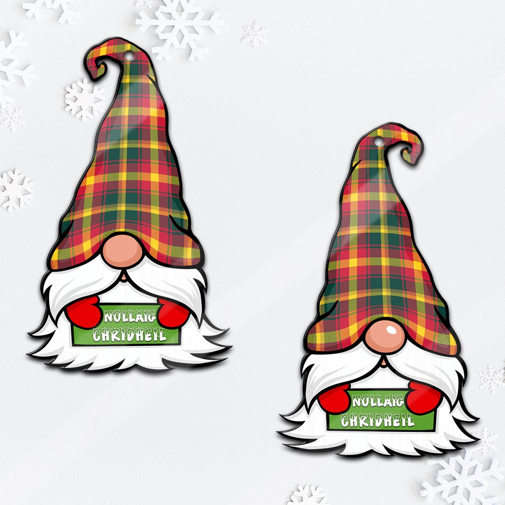 Maple Leaf Canada Gnome Christmas Ornament with His Tartan Christmas Hat Mica Ornament - Tartanvibesclothing