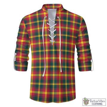Maple Leaf Canada Tartan Men's Scottish Traditional Jacobite Ghillie Kilt Shirt