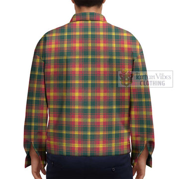 Maple Leaf Canada Tartan Unisex Lapel Cotton Jacket