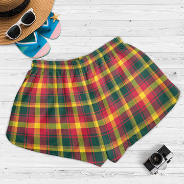 Maple Leaf Canada Tartan Womens Shorts