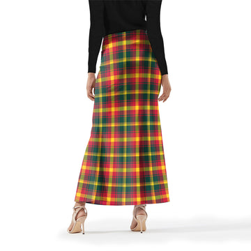Maple Leaf Canada Tartan Womens Full Length Skirt