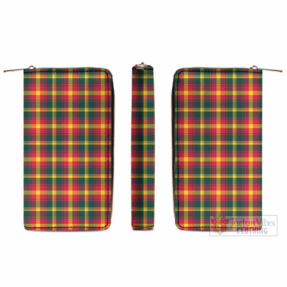 Tartan Vibes Clothing Maple Leaf Canada Tartan Women's Leather Wallet