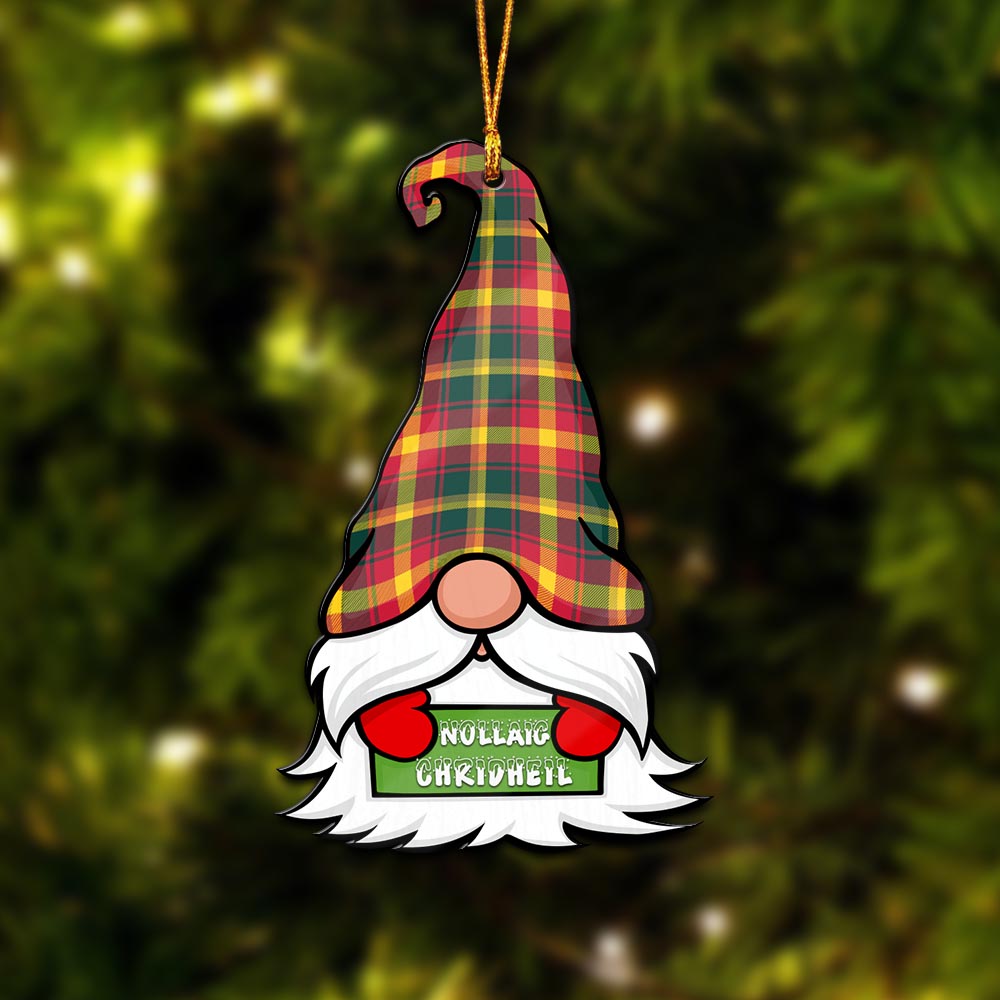 Maple Leaf Canada Gnome Christmas Ornament with His Tartan Christmas Hat - Tartanvibesclothing