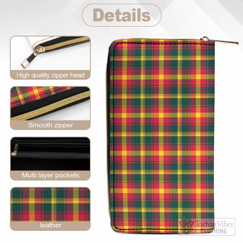 Tartan Vibes Clothing Maple Leaf Canada Tartan Women's Leather Wallet