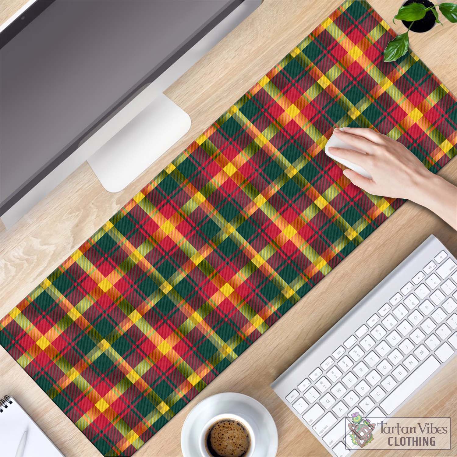 Tartan Vibes Clothing Maple Leaf Canada Tartan Mouse Pad