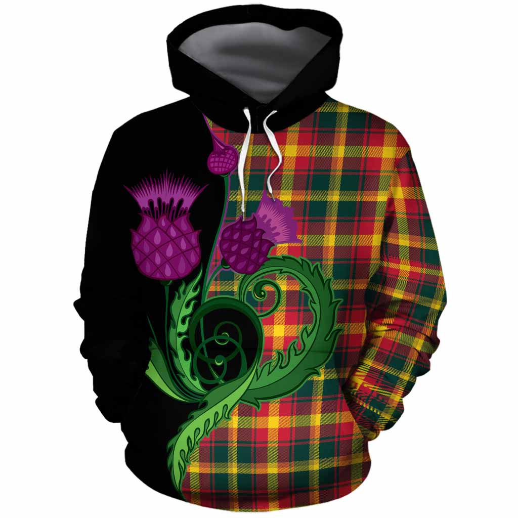 Maple Leaf Canada Tartan Cotton Hoodie Traditional Scottish Thistle
