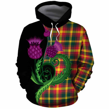 Maple Leaf Canada Tartan Cotton Hoodie Traditional Scottish Thistle