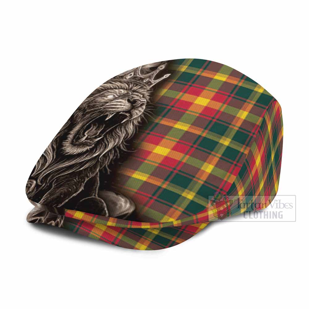 Maple Leaf Canada Tartan Flat Cap, Jeff Cap Roaring Lion Heritage
