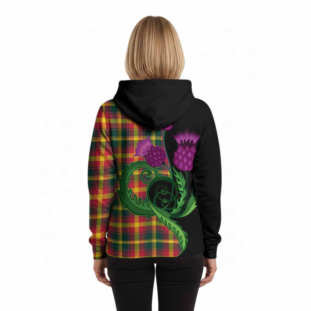 Maple Leaf Canada Tartan Hoodie Traditional Scottish Thistle