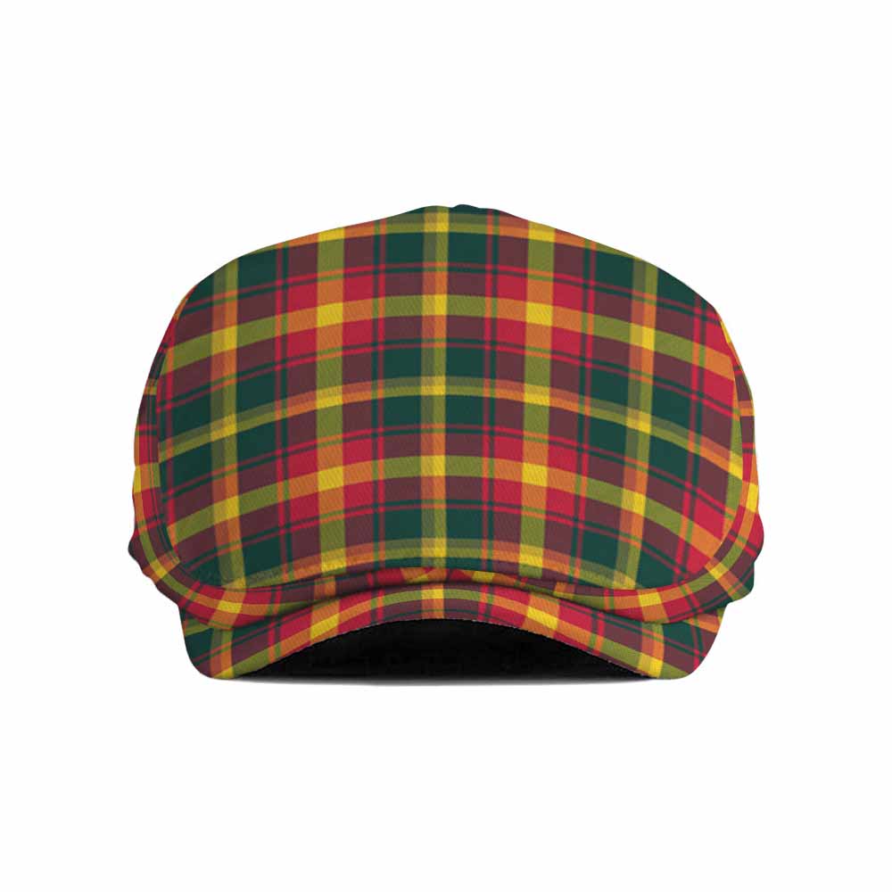 Maple Leaf Canada Tartan Jeff Cap, Tartan Flat Cap