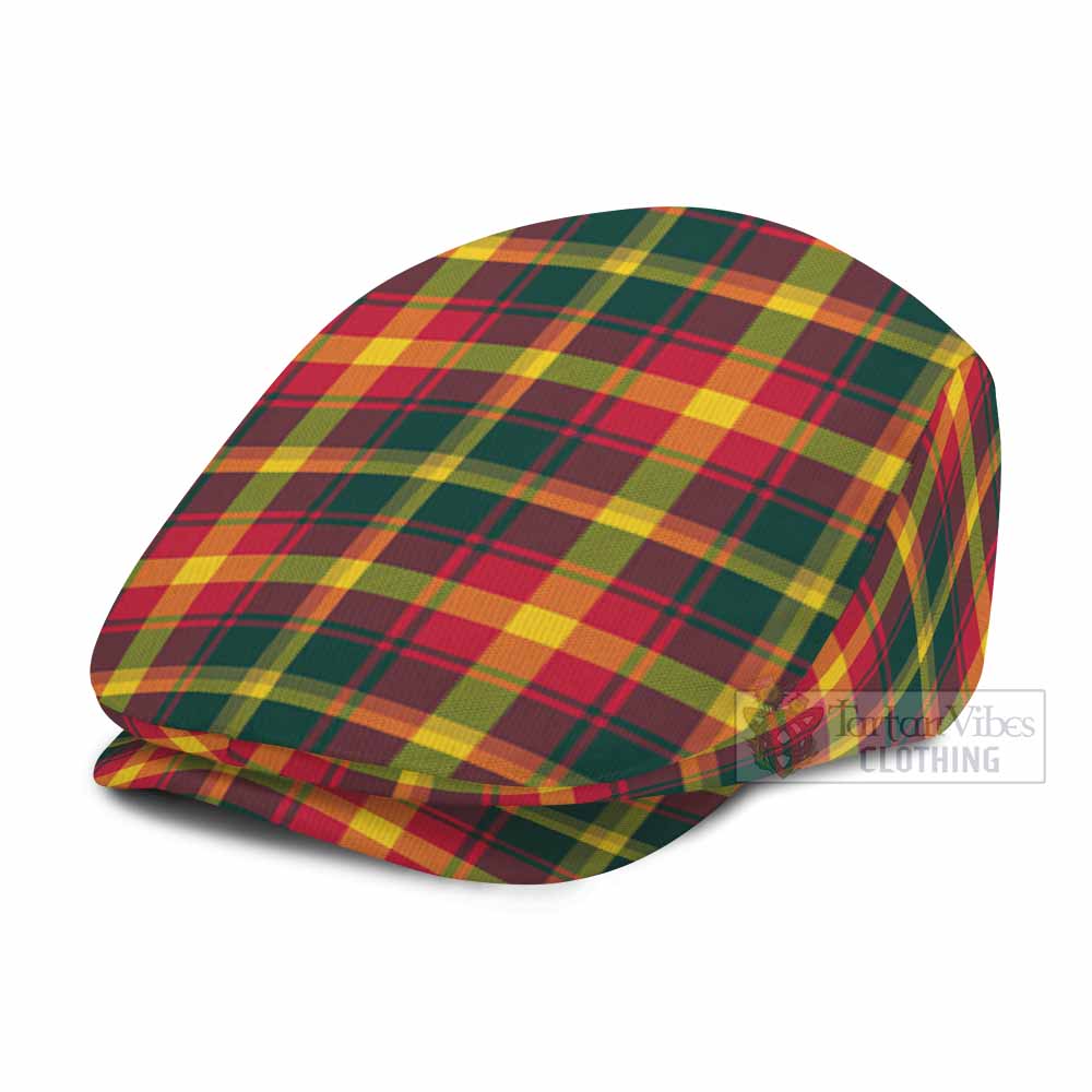 Maple Leaf Canada Tartan Jeff Cap, Tartan Flat Cap