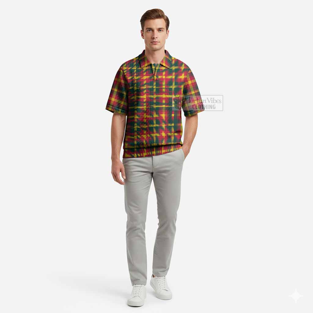 Maple Leaf Canada Tartan Men’s Polo Sweater Top