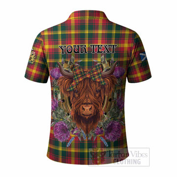 Maple Leaf Canada Tartan Polo Shirt Scottish Thistle Heilan Coo
