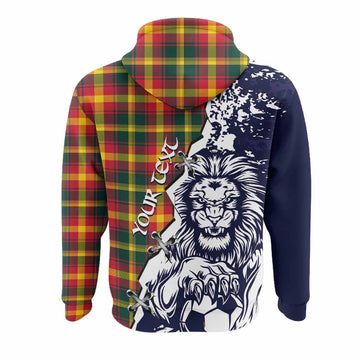 Maple Leaf Canada Tartan Scottish Hoodie Angry Lion With Soccer Ball Style