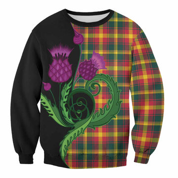 Maple Leaf Canada Tartan Sweatshirt Traditional Scottish Thistle