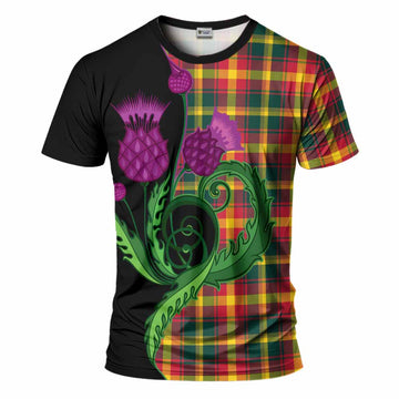 Maple Leaf Canada Tartan T-Shirt Traditional Scottish Thistle