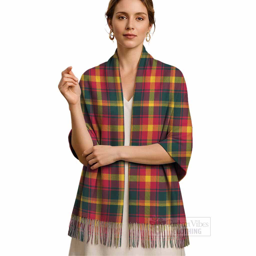 Maple Leaf Canada Tartan Tassel Scarf