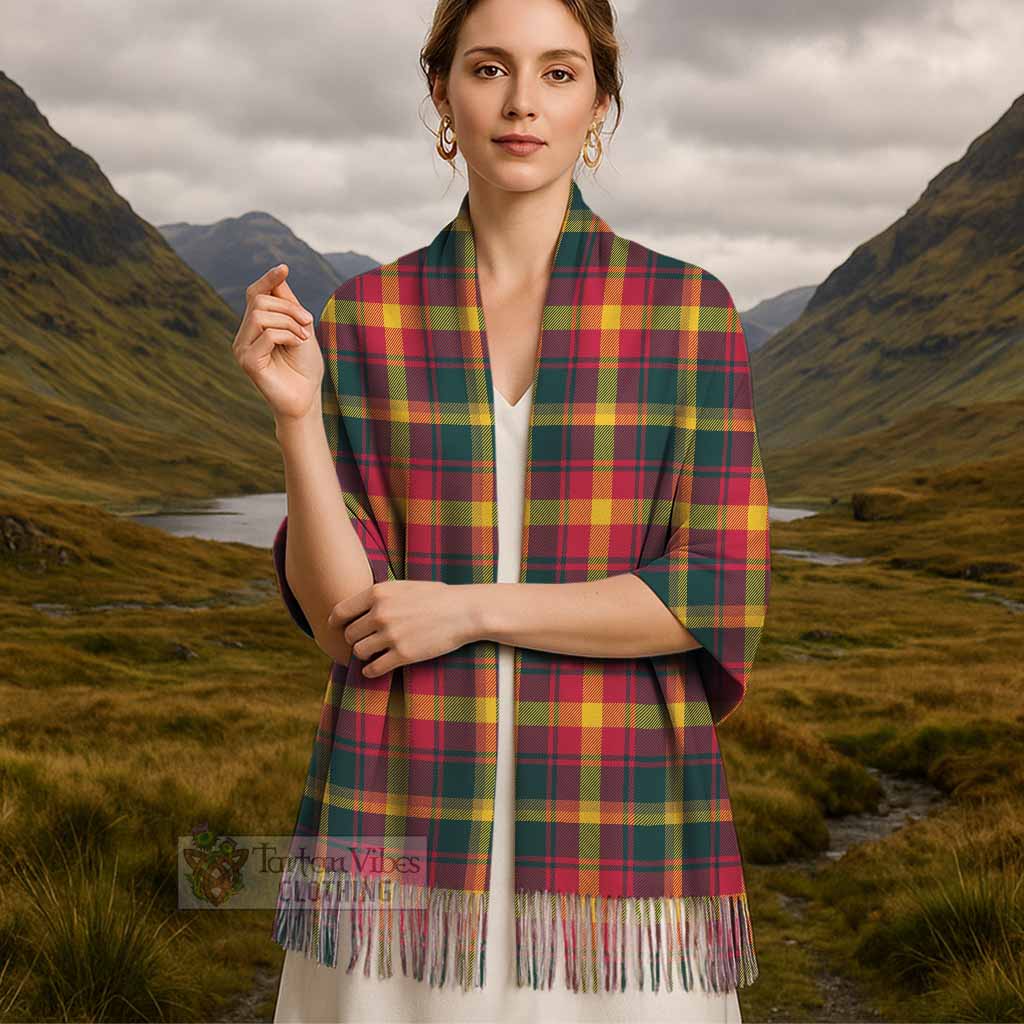 Maple Leaf Canada Tartan Tassel Scarf