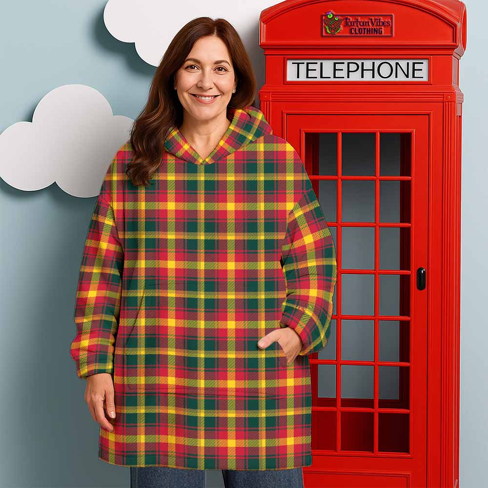 Maple Leaf Canada Tartan Wearable Blanket - Tartan Vibes Clothing