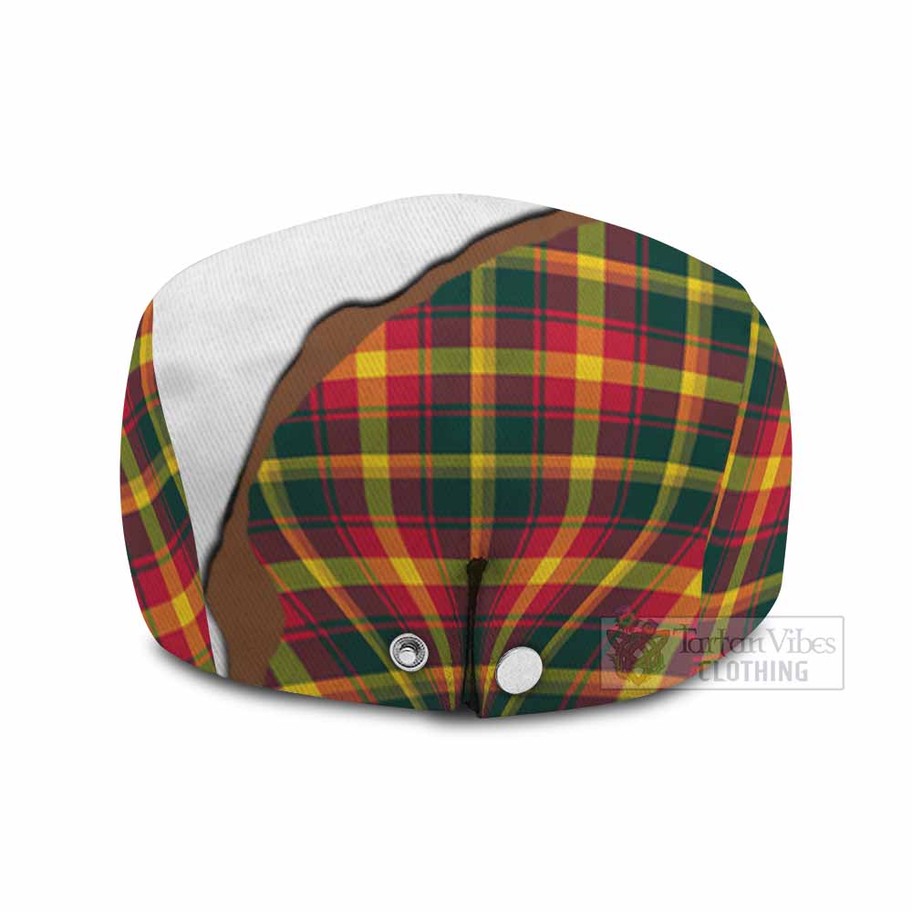 Maple Leaf Scottish Terrier Tartan Flat Cap, Jeff Cap Thistle Heritage Art - Tartan Vibes Clothing