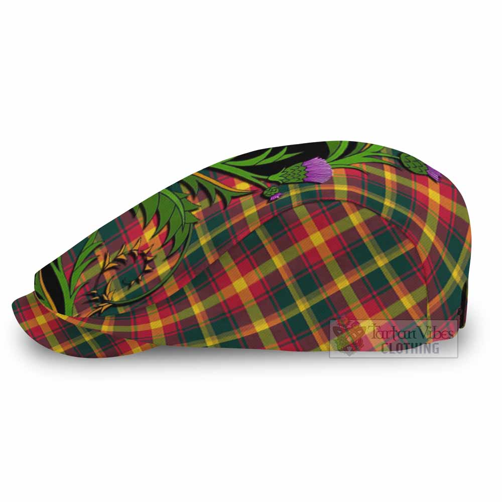 Maple Leaf Tartan Flat Cap, Jeff Cap Scottish Thistle Pride Heritage Art - Tartan Vibes Clothing