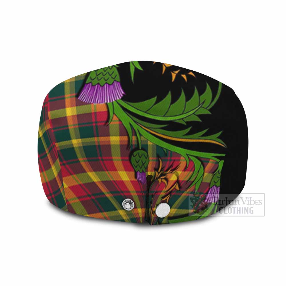 Maple Leaf Tartan Flat Cap, Jeff Cap Scottish Thistle Pride Heritage Art - Tartan Vibes Clothing