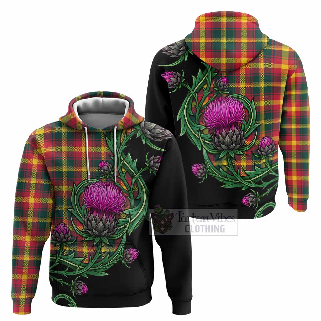 Maple Leaf Tartan Hoodie Resilient Scottish Thistle - Tartan Vibes Clothing