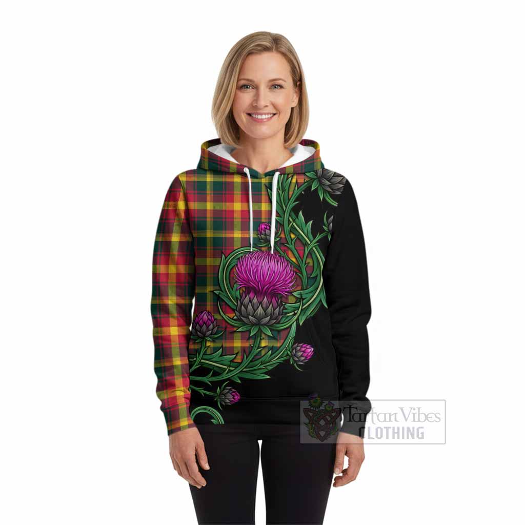 Maple Leaf Tartan Hoodie Resilient Scottish Thistle - Tartan Vibes Clothing