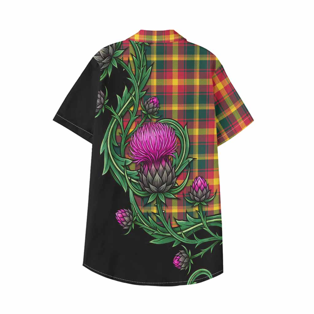 Maple Leaf Tartan Kid Hawaiian Shirt Resilient Scottish Thistle - Tartan Vibes Clothing