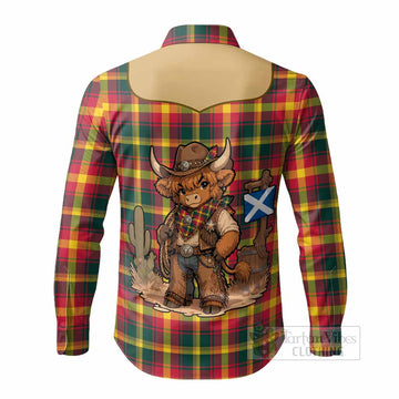 Maple Leaf Tartan Long Sleeve Button Shirts Wee Coo Cowboy Cute Style