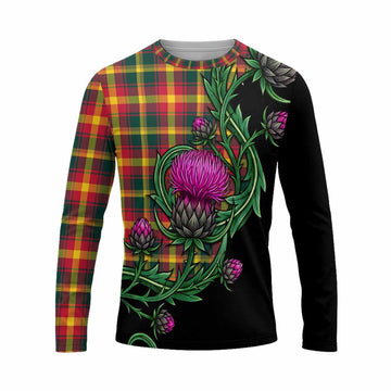 Maple Leaf Tartan Long Sleeve T-Shirt Resilient Scottish Thistle Unisex - Tartan Vibes Clothing