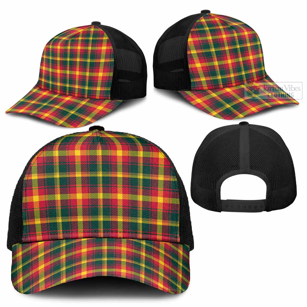 Maple Leaf Tartan Mesh Trucker Cap