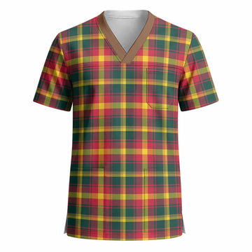 Maple Leaf Tartan Scrub Top - Tartan Vibes Clothing