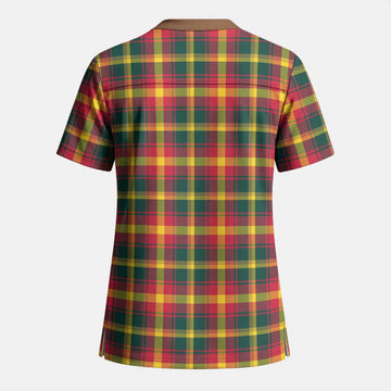 Maple Leaf Tartan Scrub Top - Tartan Vibes Clothing
