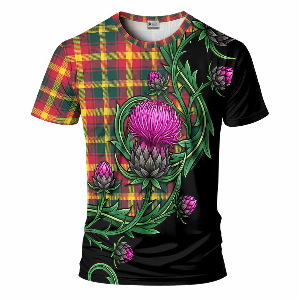 Maple Leaf Tartan T-Shirt Resilient Scottish Thistle Kid's Shirt - Tartan Vibes Clothing