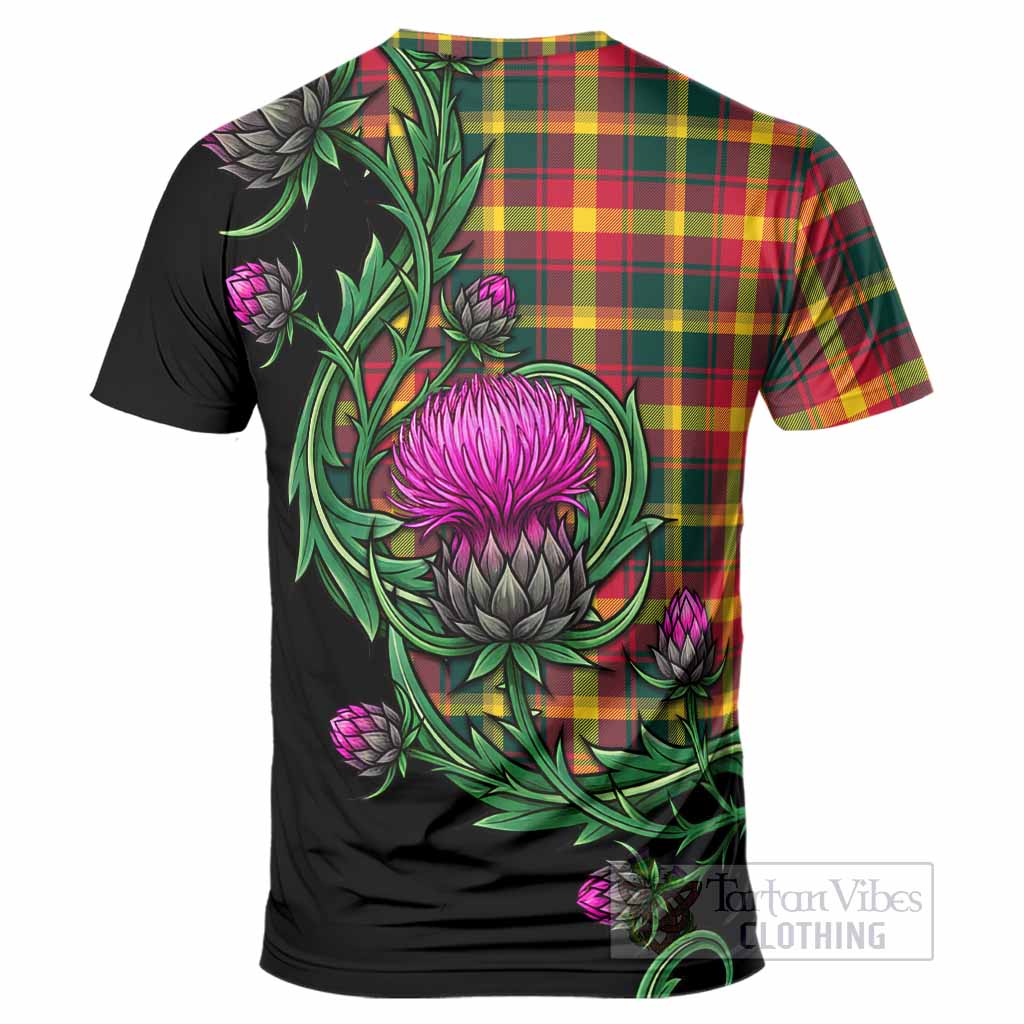Maple Leaf Tartan T-Shirt Resilient Scottish Thistle - Tartan Vibes Clothing
