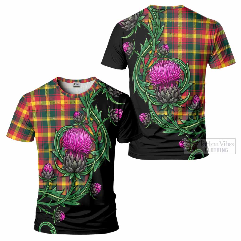 Maple Leaf Tartan T-Shirt Resilient Scottish Thistle - Tartan Vibes Clothing
