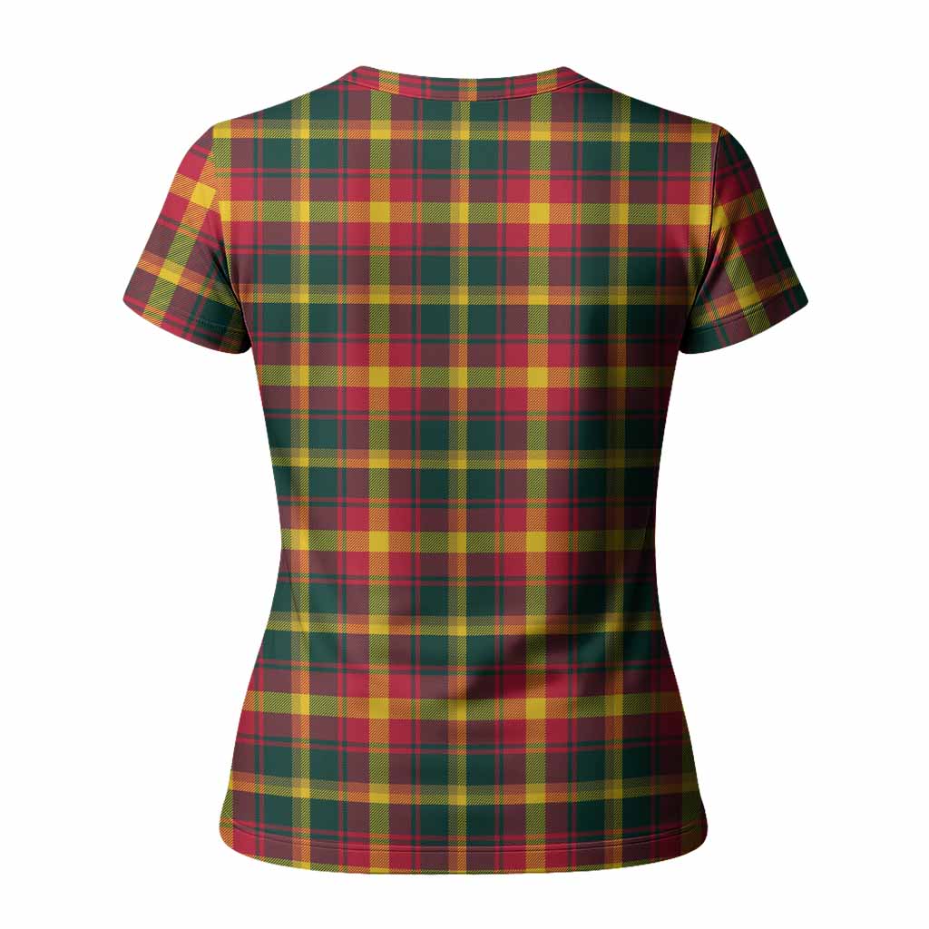 Maple Leaf Tartan Women T shirt