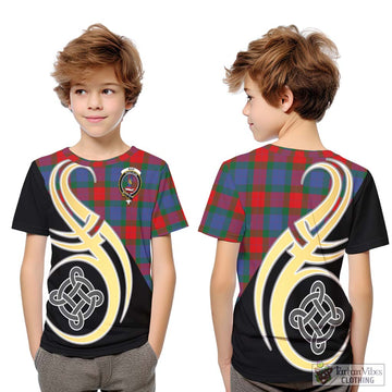 Mar Tartan Kid T-Shirt with Family Crest and Celtic Symbol Style Youth XL Size14 - Tartan Vibes Clothing