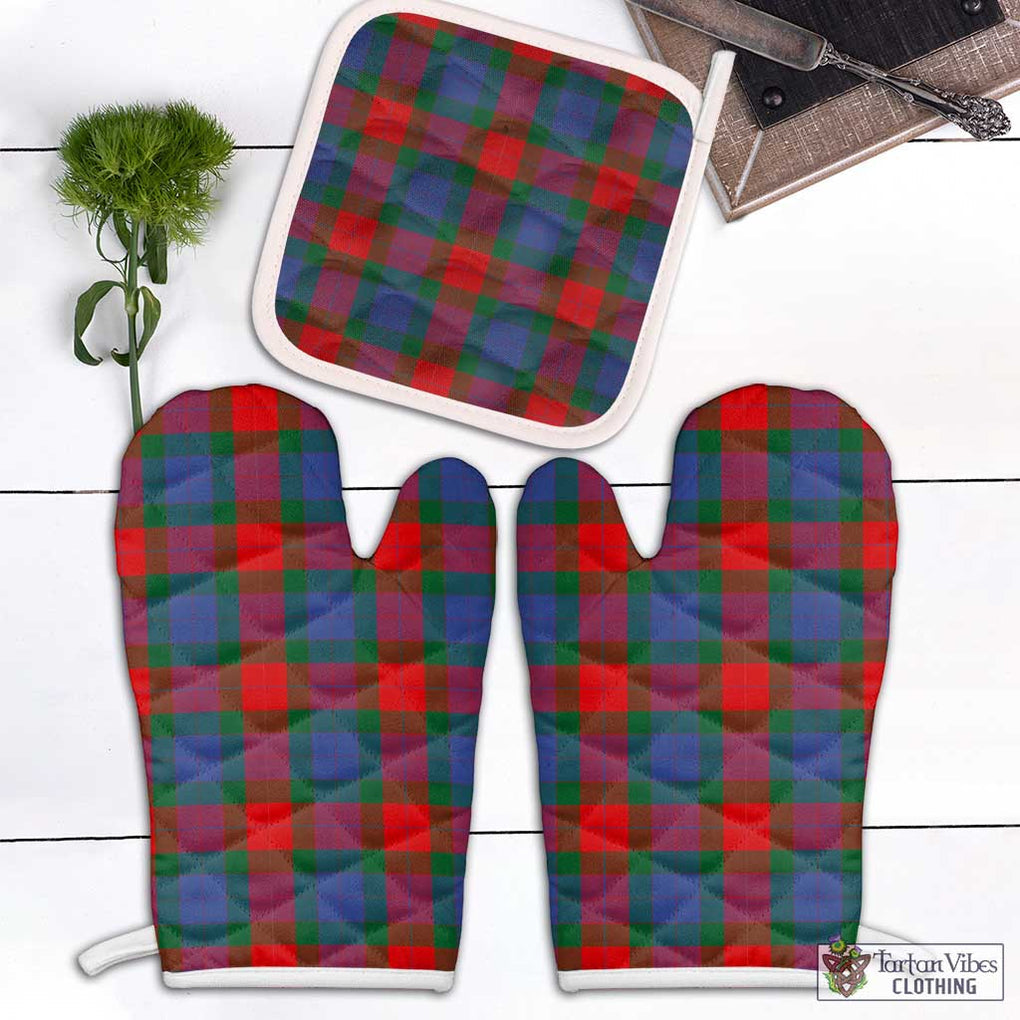 Mar Tartan Combo Oven Mitt & Pot-Holder Combo 2 Oven Mitt & 1 Pot-Holder Black - Tartan Vibes Clothing