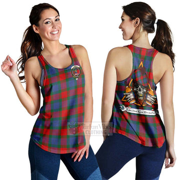 Mar Tartan Women's Racerback Tanks with Family Crest and Bearded Skull Holding Bottles of Whiskey 4XL - Tartan Vibes Clothing