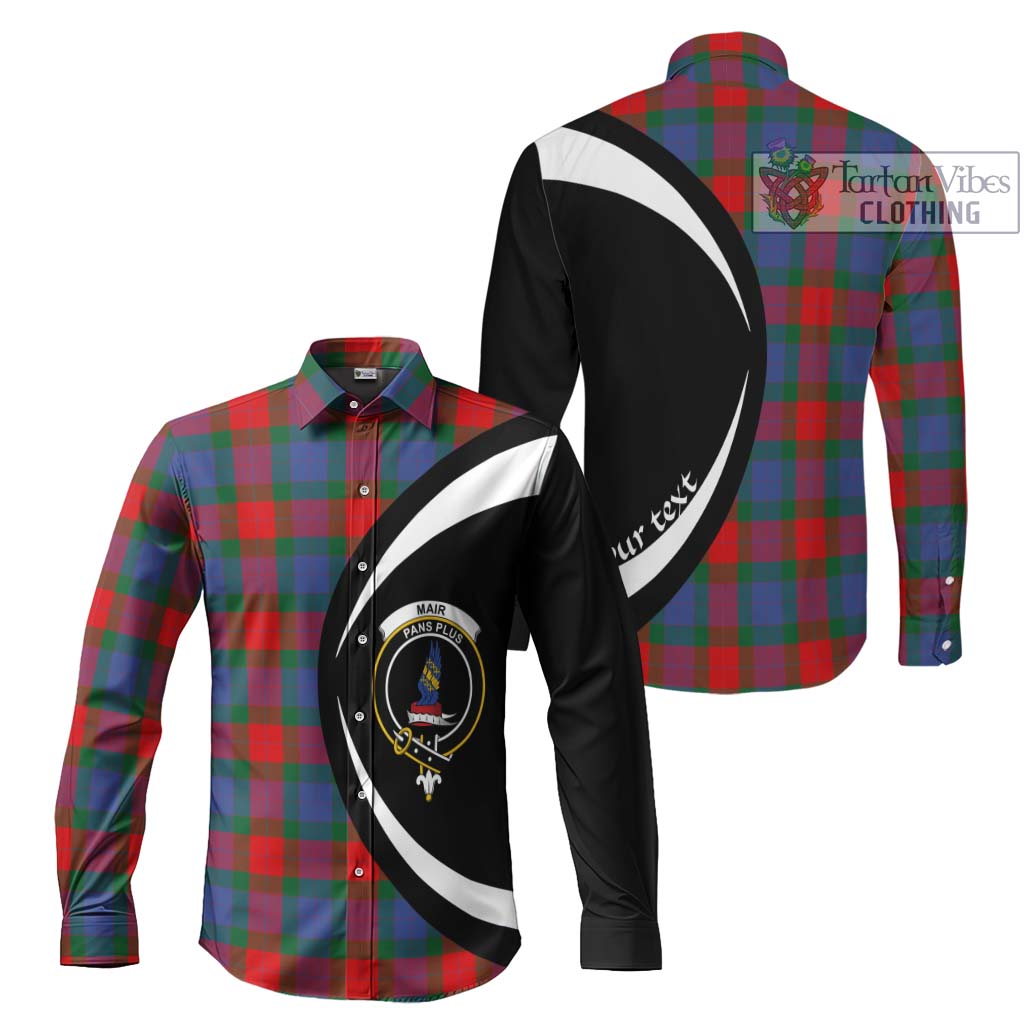 Mar Tartan Long Sleeve Button Up with Family Crest Circle Style Men's Shirt S - Tartan Vibes Clothing