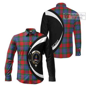 Mar Tartan Long Sleeve Button Up with Family Crest Circle Style Men's Shirt S - Tartan Vibes Clothing