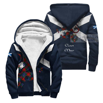 Mar Tartan Lion Rampant Sherpa Hoodie Proudly Display Your Heritage with Alba Gu Brath and Clan Name Unisex S - Tartan Vibes Clothing