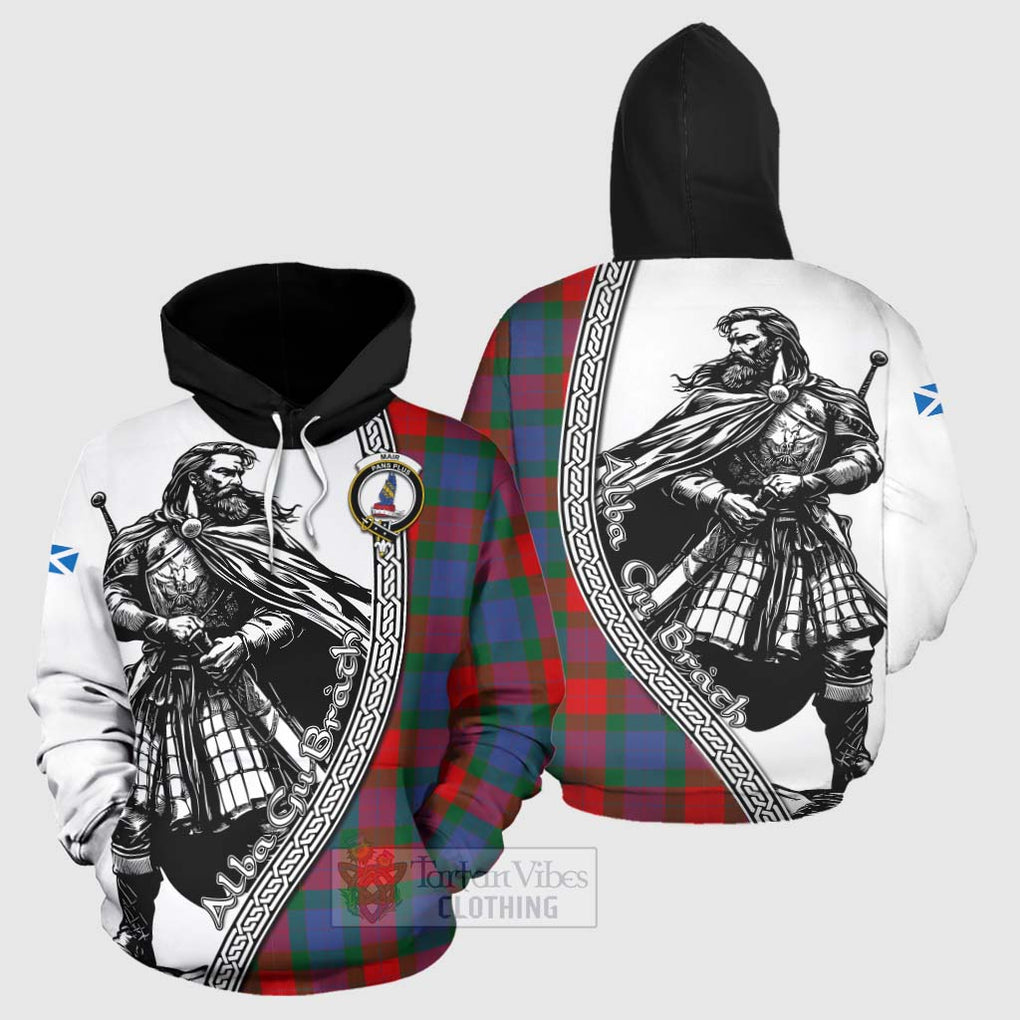 Mar Tartan Clan Crest Hoodie with Highlander Warrior Celtic Style Zip Hoodie - Tartan Vibes Clothing