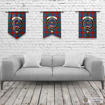 Mar Tartan Gonfalon, Tartan Banner with Family Crest Rectangle - Tartan Vibes Clothing