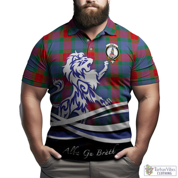 Mar Tartan Polo Shirt with Alba Gu Brath Regal Lion Emblem Kid - Tartan Vibes Clothing